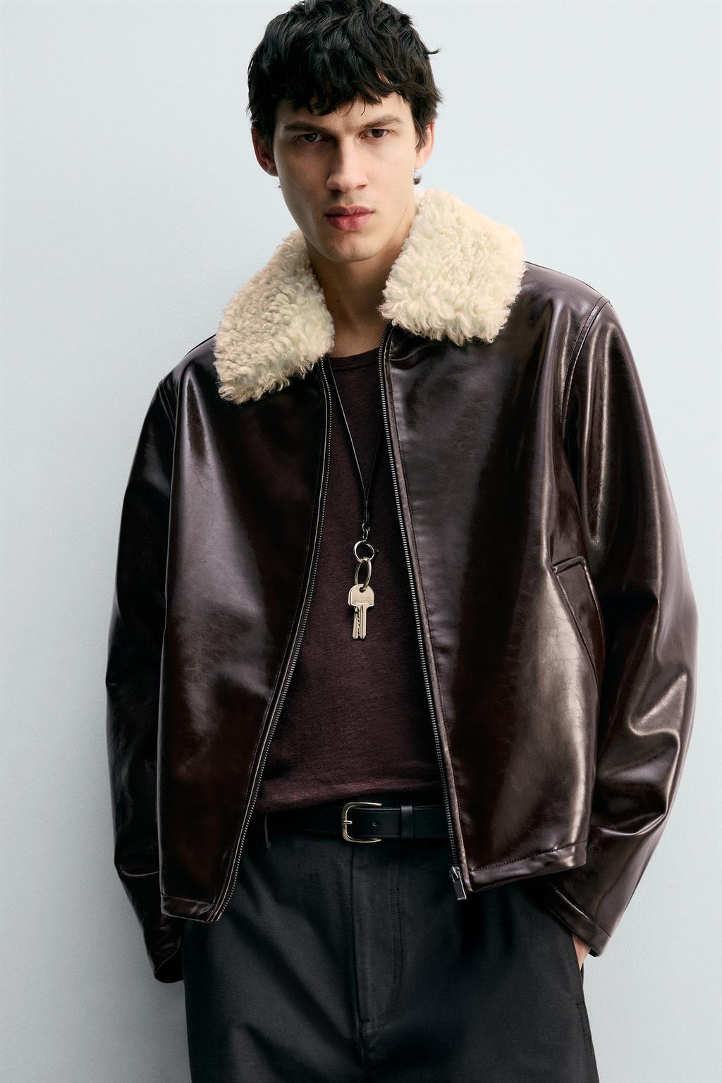 КУРТКА ИЗ ВИНИЛА С КОМБИНИРОВАННОЙ ОТДЕЛКОЙ