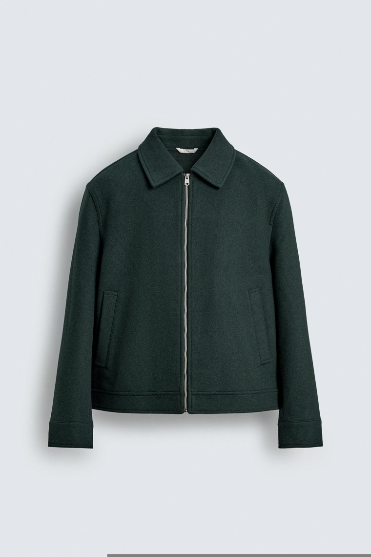 Куртка из шерстяной смеси с молнией