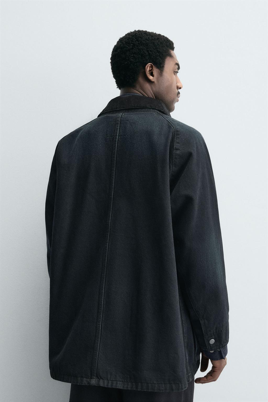 ДЖИНСОВАЯ КУРТКА С КОМБИНИРОВАННЫМ ВОРОТНИКОМ