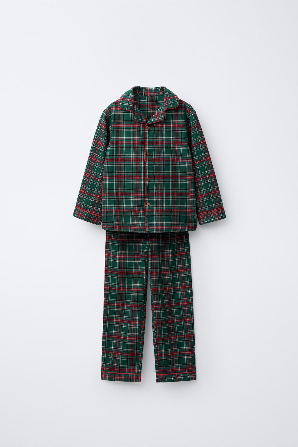 3–6 ЛЕТ/ ФЛАНЕЛЕВАЯ ПИЖАМА В КЛЕТКУ