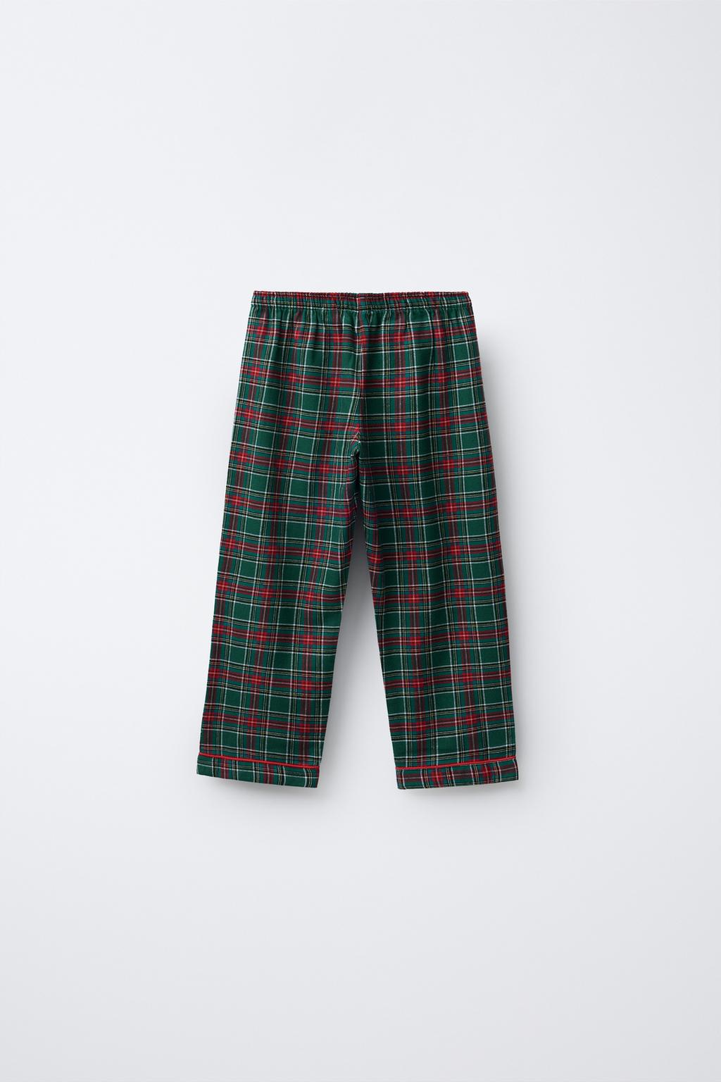 3–6 ЛЕТ/ ФЛАНЕЛЕВАЯ ПИЖАМА В КЛЕТКУ