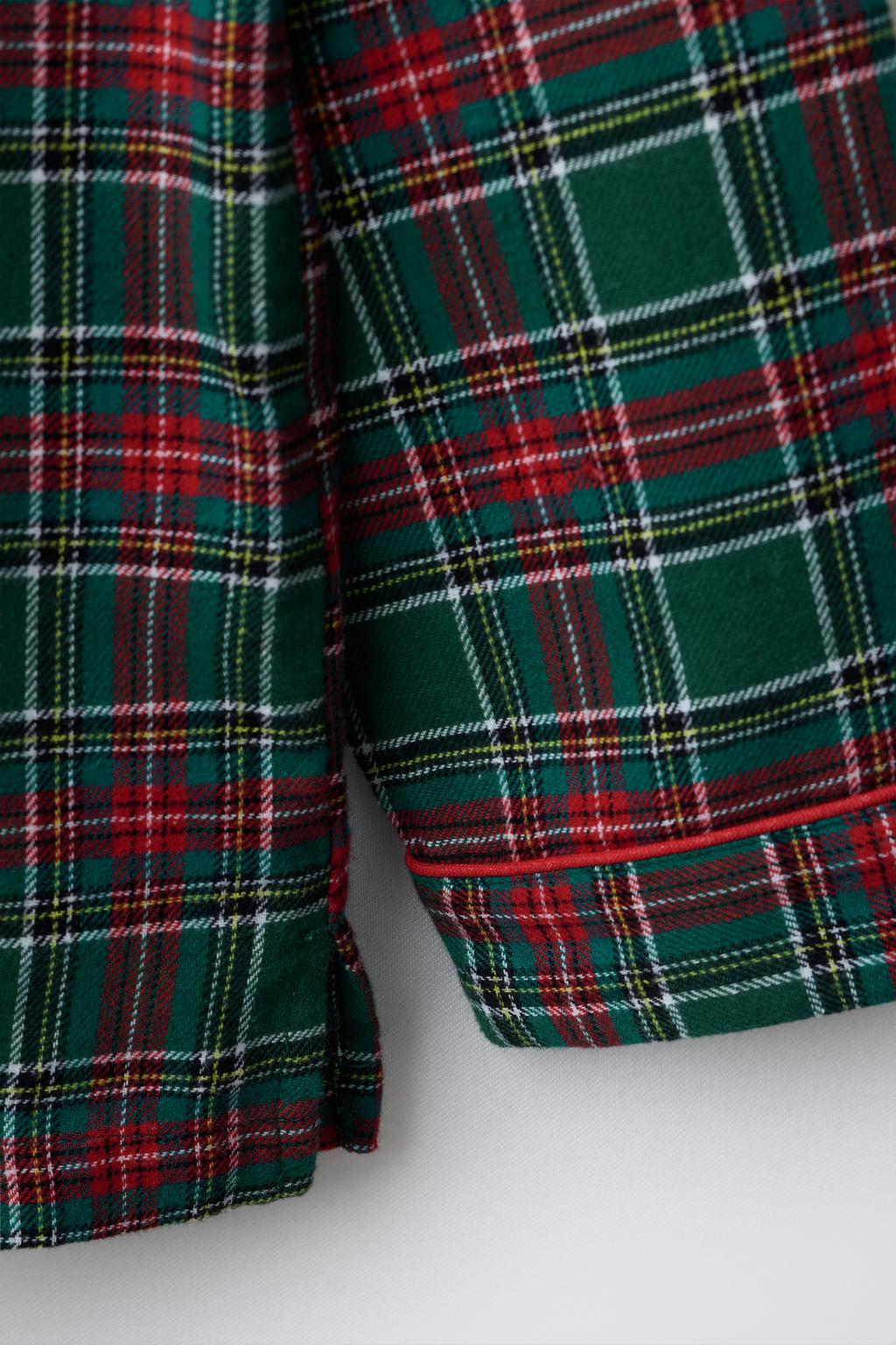 3–6 ЛЕТ/ ФЛАНЕЛЕВАЯ ПИЖАМА В КЛЕТКУ