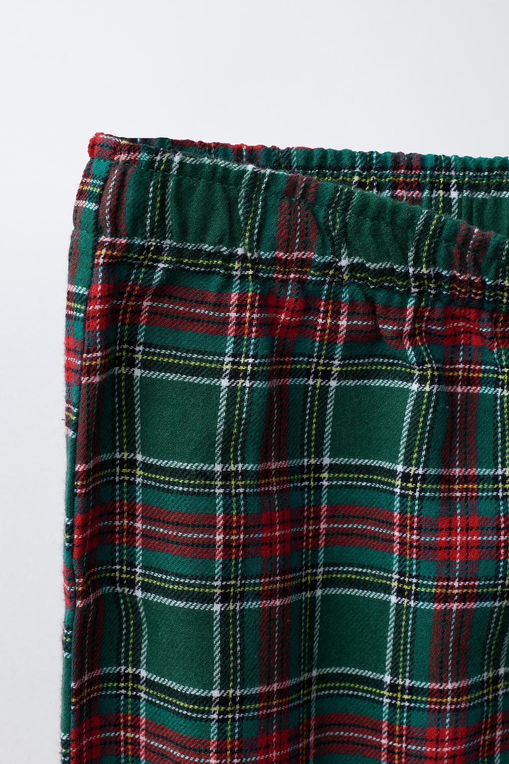 3–6 ЛЕТ/ ФЛАНЕЛЕВАЯ ПИЖАМА В КЛЕТКУ