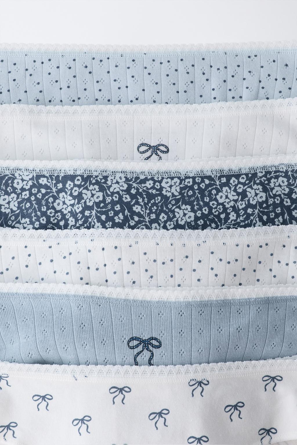 6–14 ЛЕТ/ НАБОР ИЗ ШЕСТИ ТРУСОВ С БАНТИКАМИ