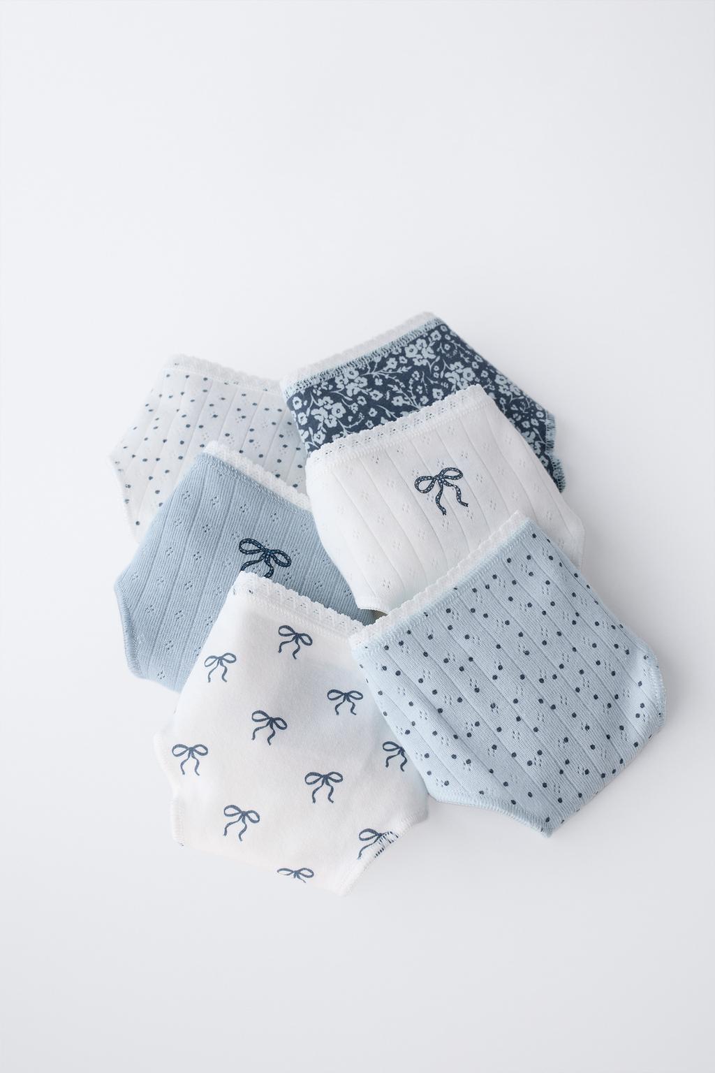 6–14 ЛЕТ/ НАБОР ИЗ ШЕСТИ ТРУСОВ С БАНТИКАМИ