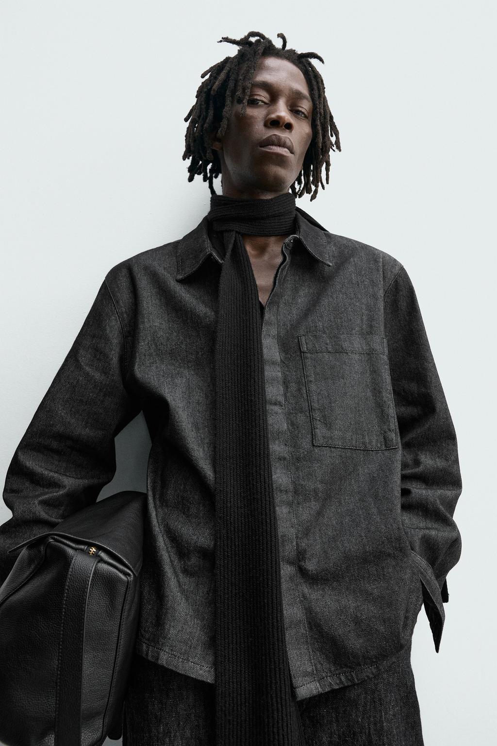 ДЖИНСОВАЯ РУБАШКА С ЭФФЕКТОМ ПОТЕРТОСТИ