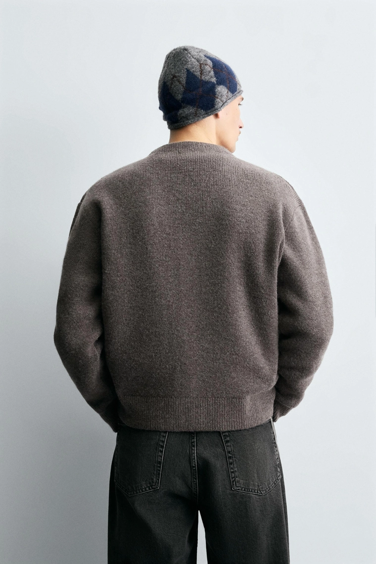 Кардиган из рельефного трикотажа