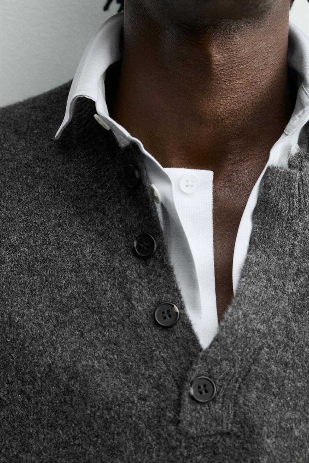 ПОЛО ВЯЗАНЫЙ, НА ПУГОВИЦАХ