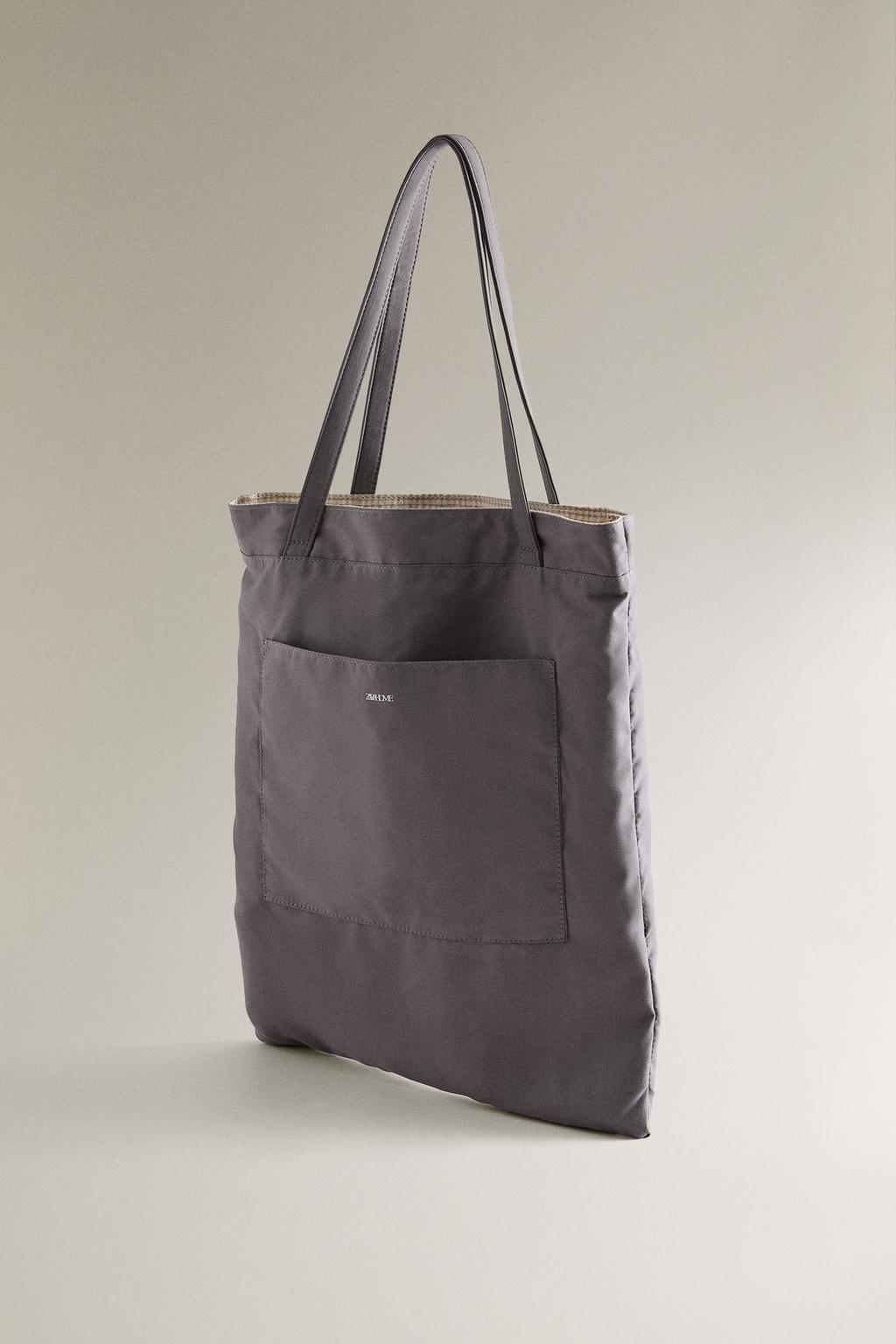 Сумка-тоут в клетку, с двухсторонним дизайном