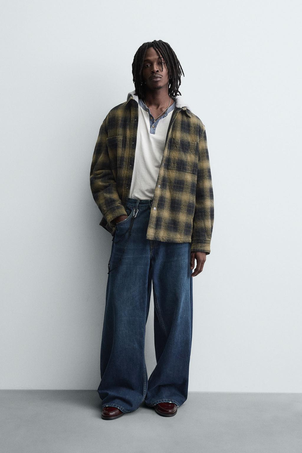 КУРТКА-РУБАШКА В КЛЕТКУ С КАПЮШОНОМ