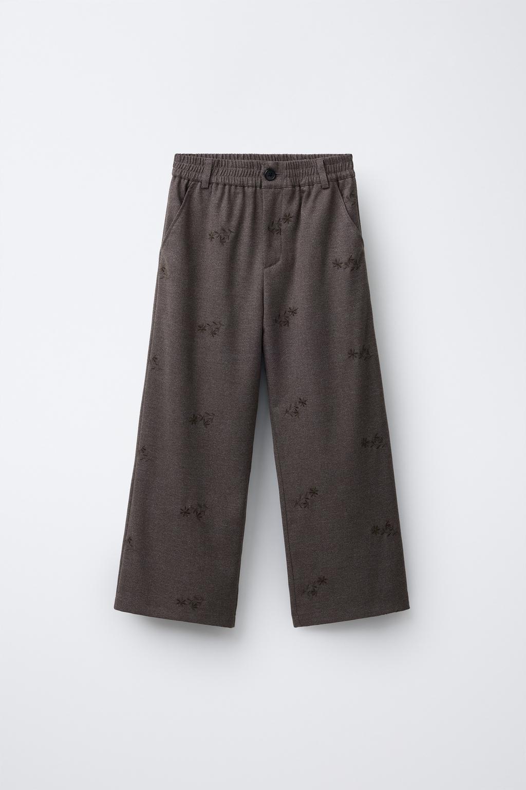 МЯГКИЕ БРЮКИ BARREL С ВЫШИВКОЙ ЦВЕТОВ