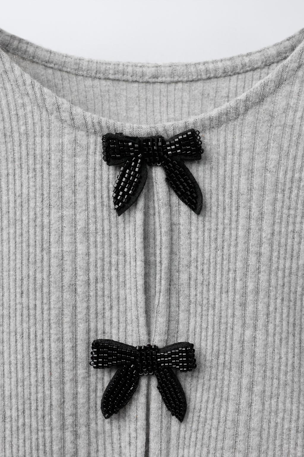 ФУТБОЛКА В РУБЧИК SOFT TOUCH С БАНТАМИ