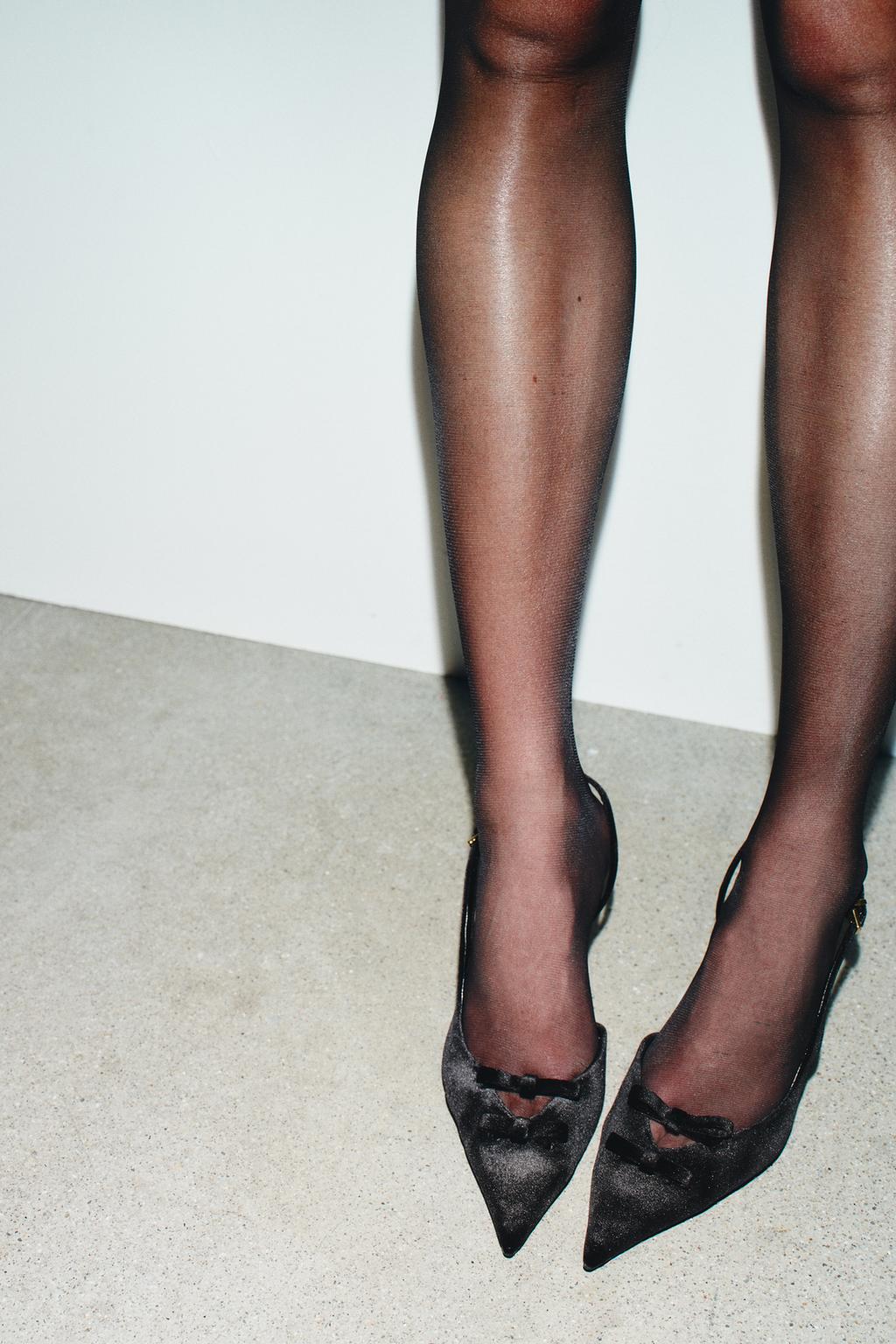 БАРХАТНЫЕ ТУФЛИ-МЮЛИ С БАНТАМИ