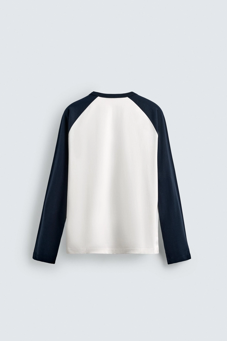 Футболка с регланом в цветных блоках