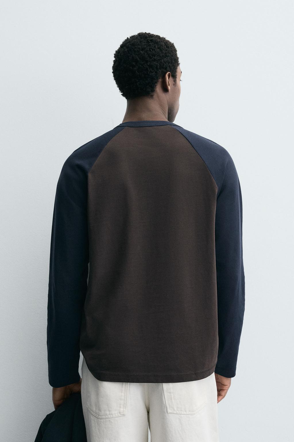 ФУТБОЛКА КОЛОР-БЛОК С РУКАВАМИ РЕГЛАН