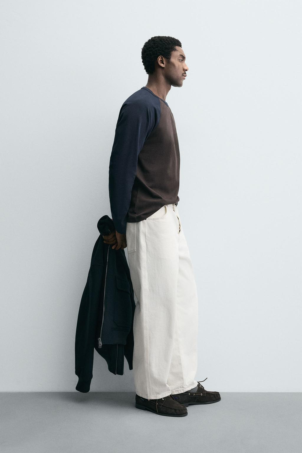 ФУТБОЛКА КОЛОР-БЛОК С РУКАВАМИ РЕГЛАН