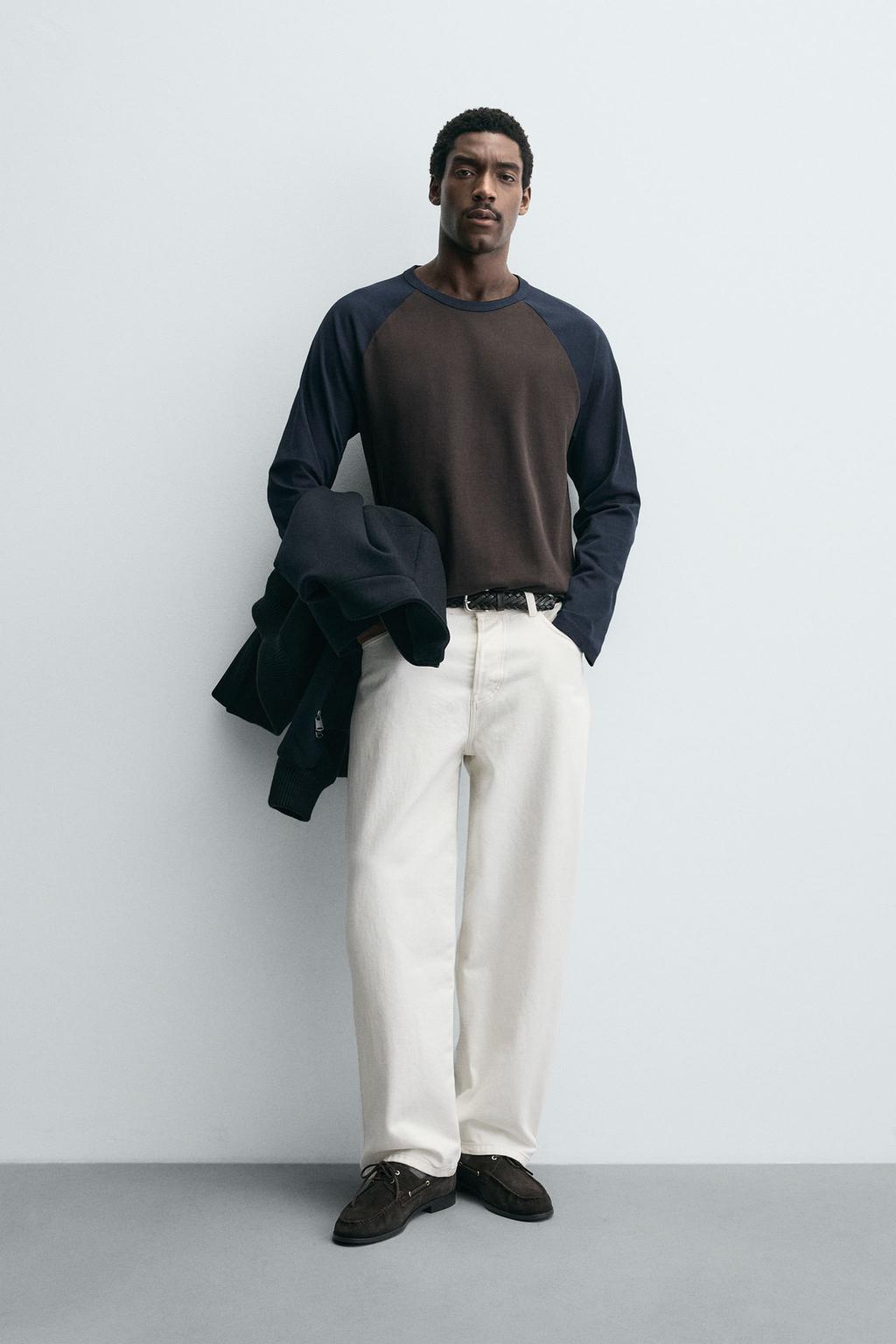 ФУТБОЛКА КОЛОР-БЛОК С РУКАВАМИ РЕГЛАН