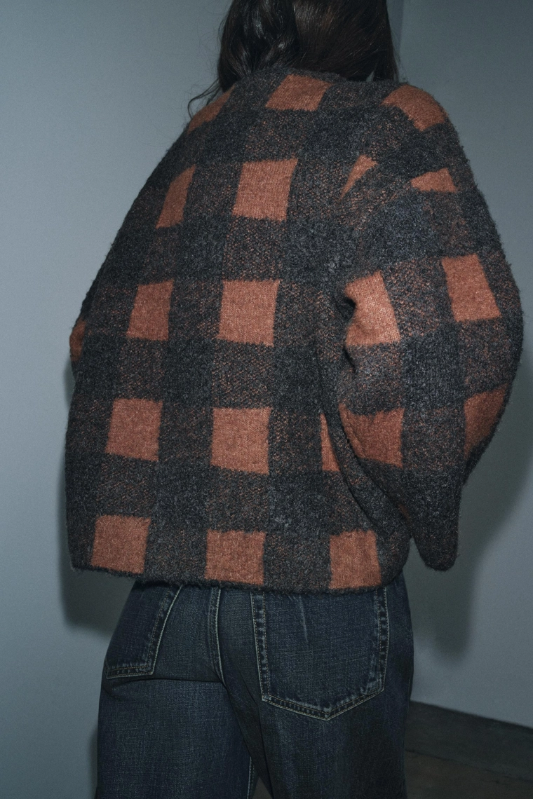 Кардиган в клетку