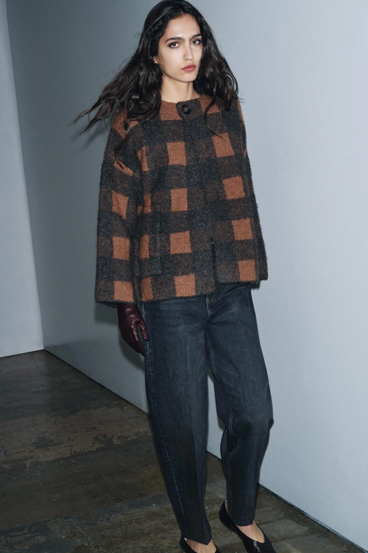 Кардиган в клетку