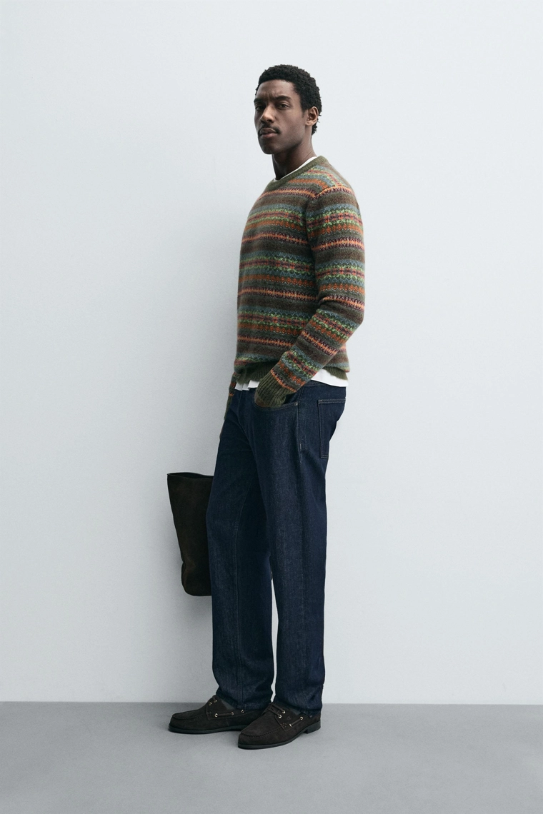 Пуловер с жаккардовым узором фэирсле