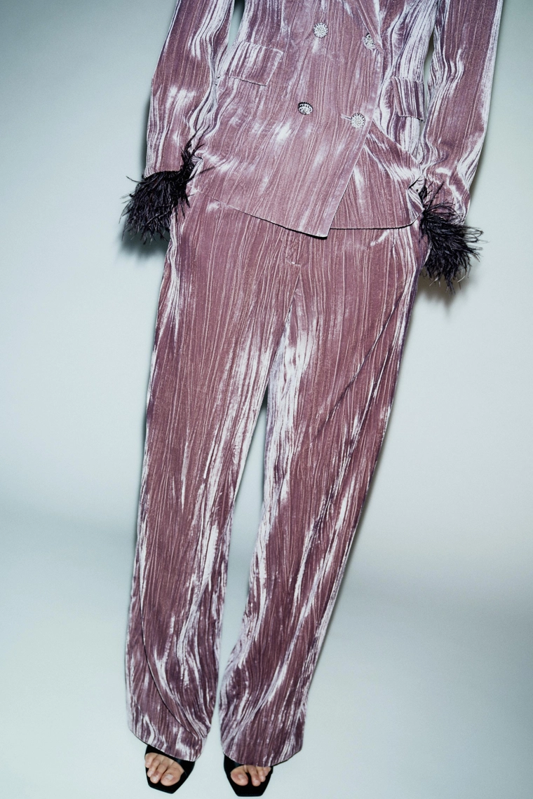 Брюки широкие из вельвета