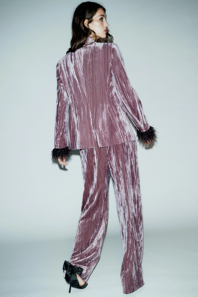 Брюки широкие из вельвета