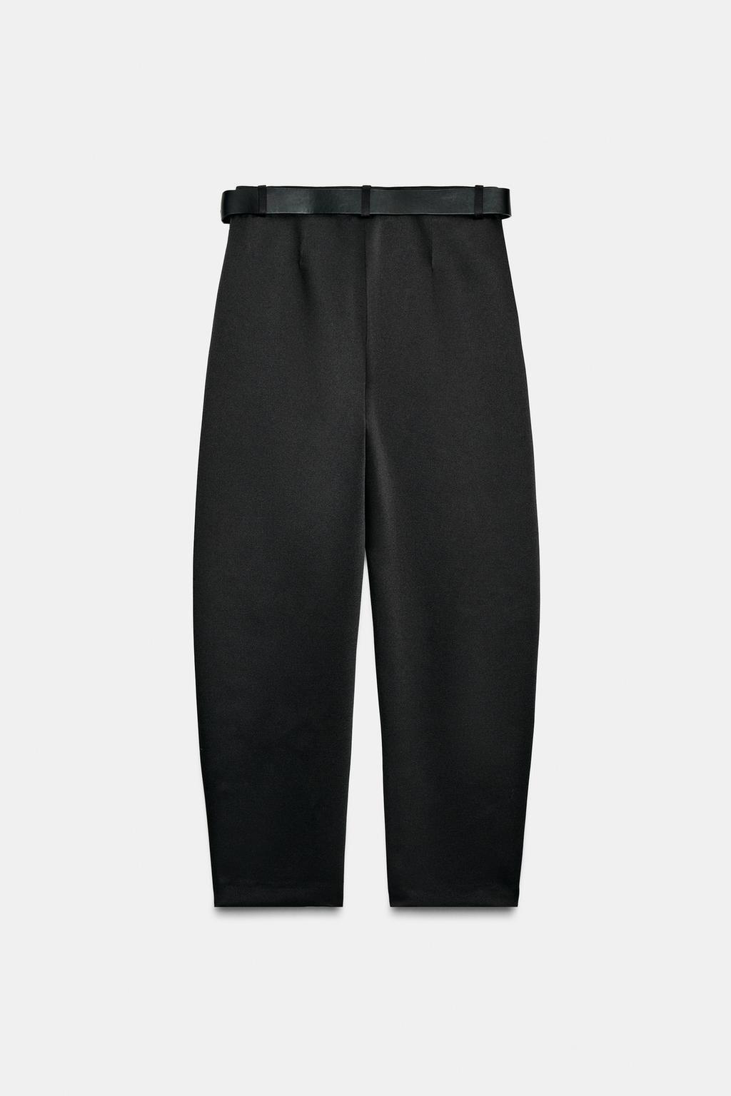 АТЛАСНЫЕ БРЮКИ BARREL С РЕМНЕМ