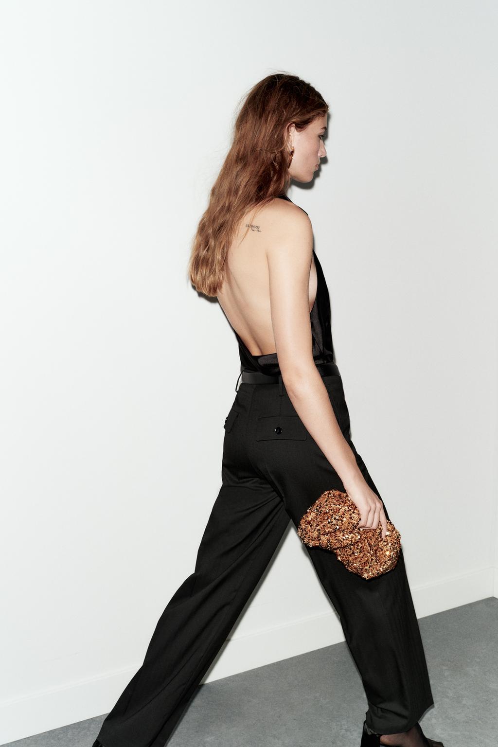 БРЮКИ С ВЫСОКОЙ ПОСАДКОЙ И РЕМНЕМ