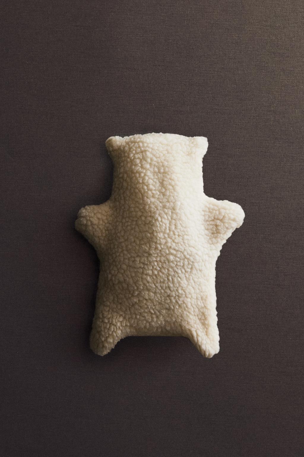 Грелка с мишкой из мягкого искусственного меха