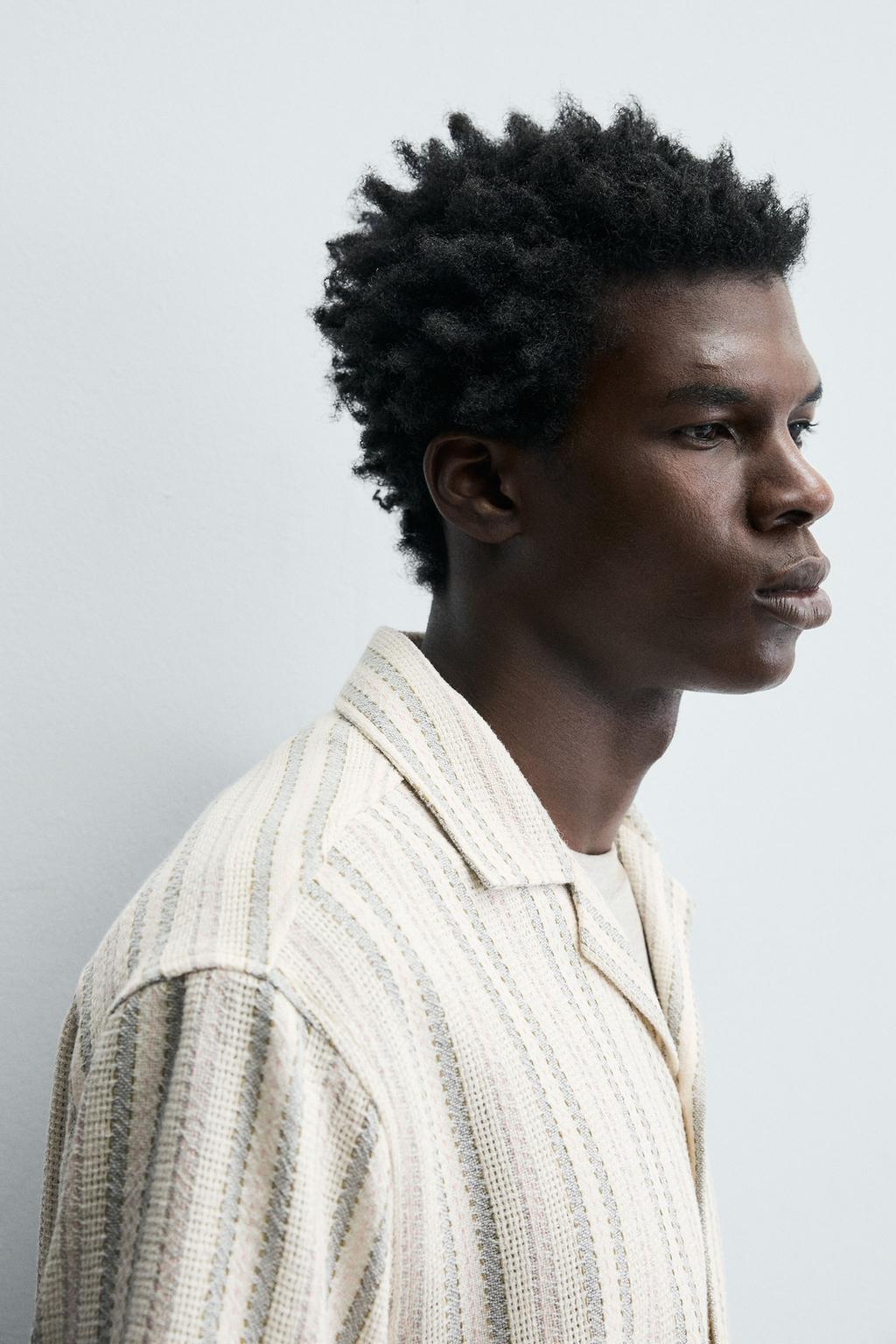 Рубашка в геометрическом джаккарде