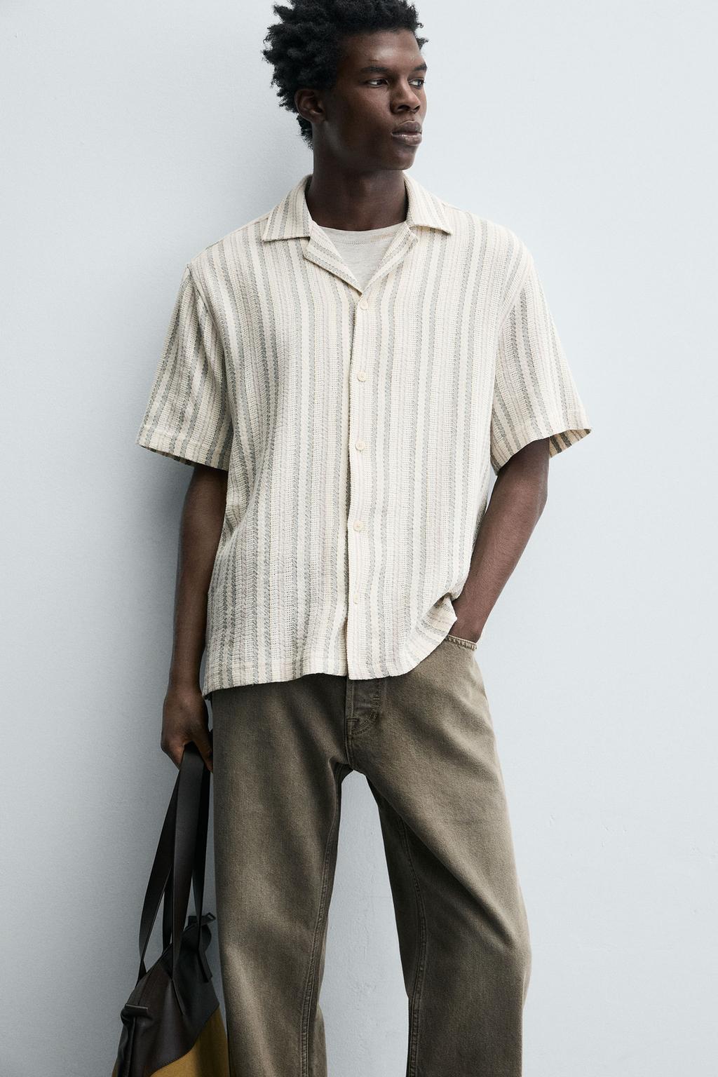 Рубашка в геометрическом джаккарде