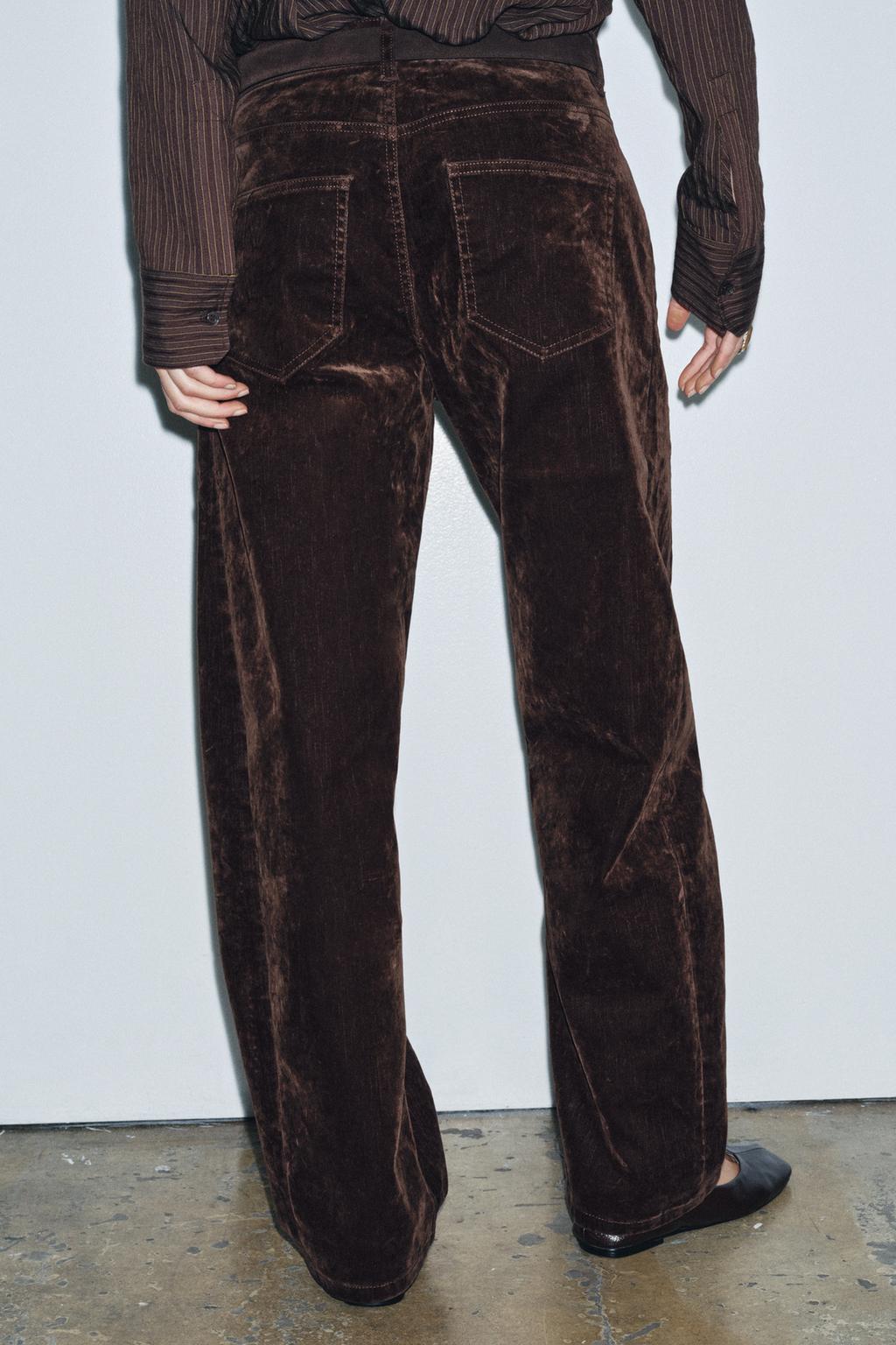 ДЖИНСЫ BALLOON-FIT С ВЫСОКОЙ ПОСАДКОЙ И ФЛОКИРОВАНИЕМ — ZW COLLECTION