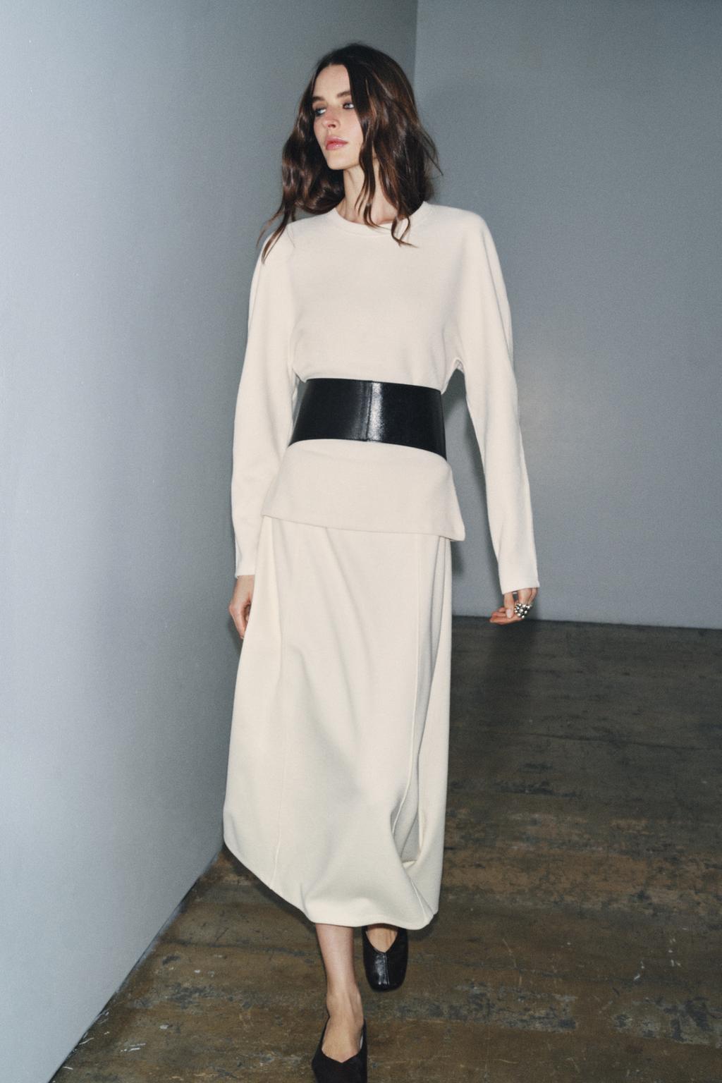 ДЛИННАЯ ЮБКА ИЗ МЯГКОЙ ТКАНИ