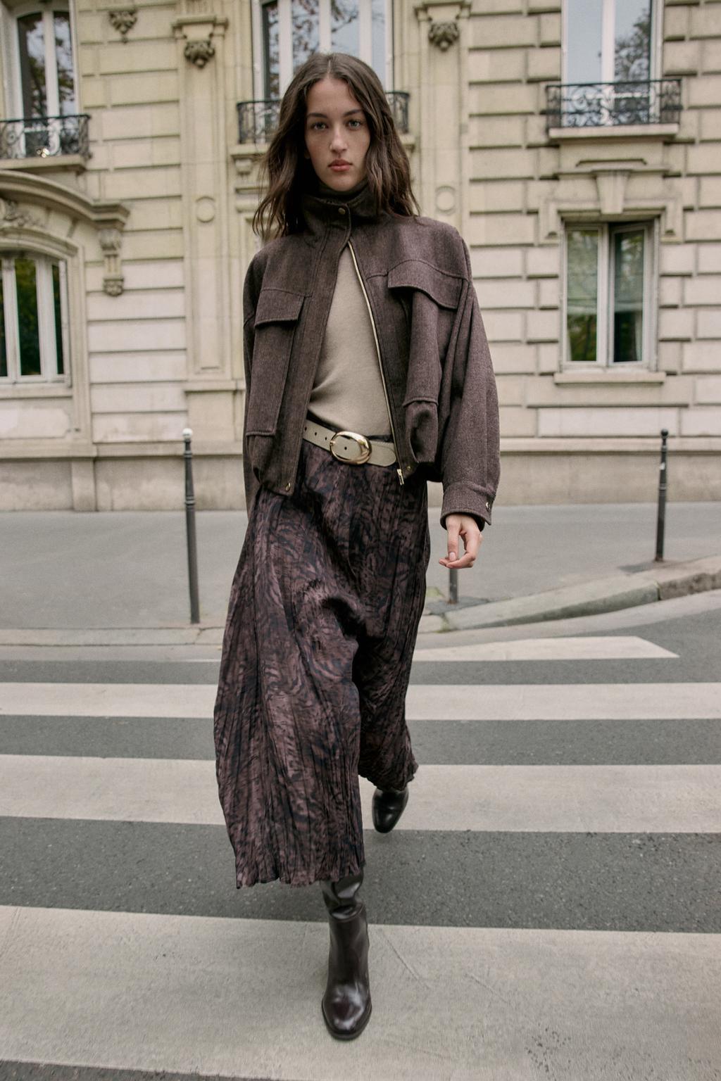 ЮБКА МИДИ С ПРИНТОМ И РЕМНЕМ