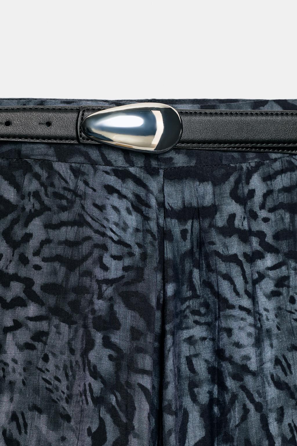 ЮБКА МИДИ С ПРИНТОМ И РЕМНЕМ