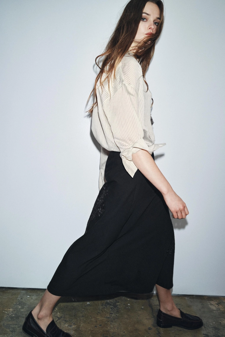 Вышитая длинная юбка из коллекции zw