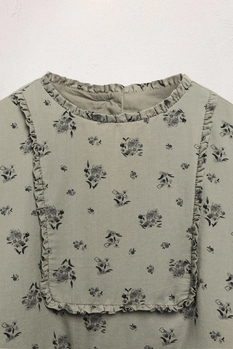 Платье с цветочными оборками - limited edition