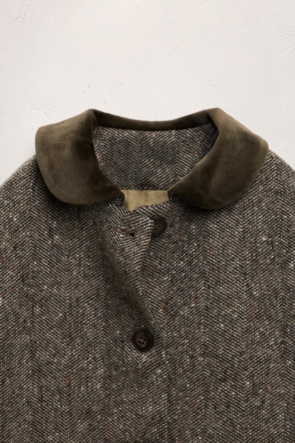 Пальто с бархатным воротником питер пэн и шерстью 2-5 лет / лимитированная коллекция