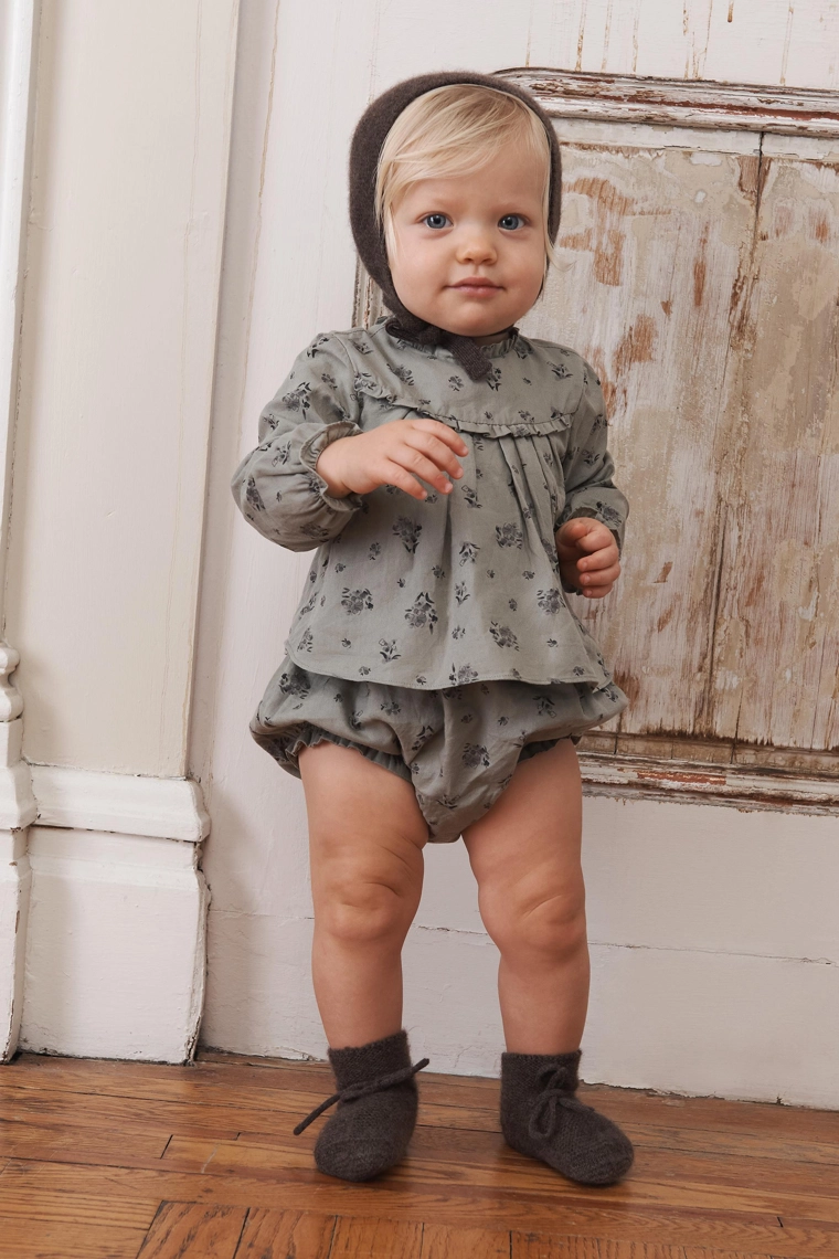 Блузка с цветочными маленькими оборками - limited edition