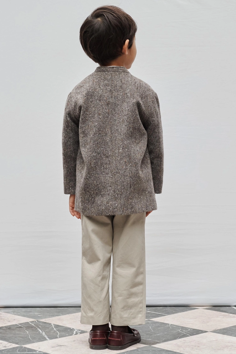 Пальто из шерстяной смеси с воротником-стойкой - limited edition