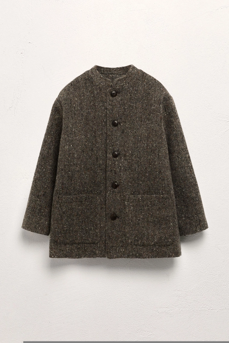 Пальто из шерстяной смеси с воротником-стойкой - limited edition