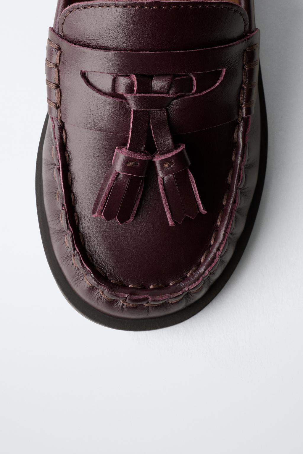 Лоферы limited edition с кисточкой из кожи