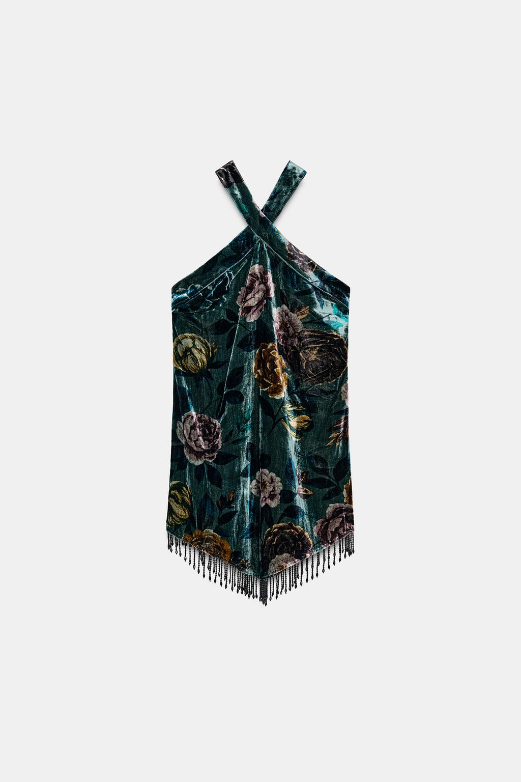 БАРХАТНОЕ ПЛАТЬЕ С БАХРОМОЙ