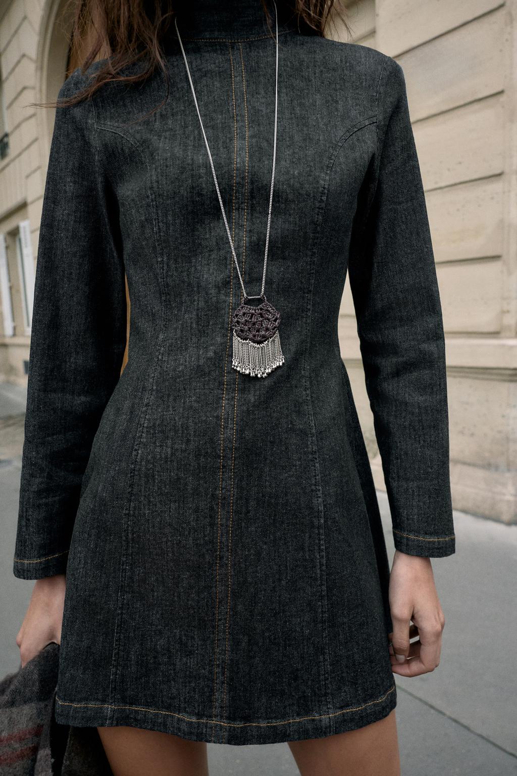 ДЖИНСОВОЕ МИНИ-ПЛАТЬЕ Z1975