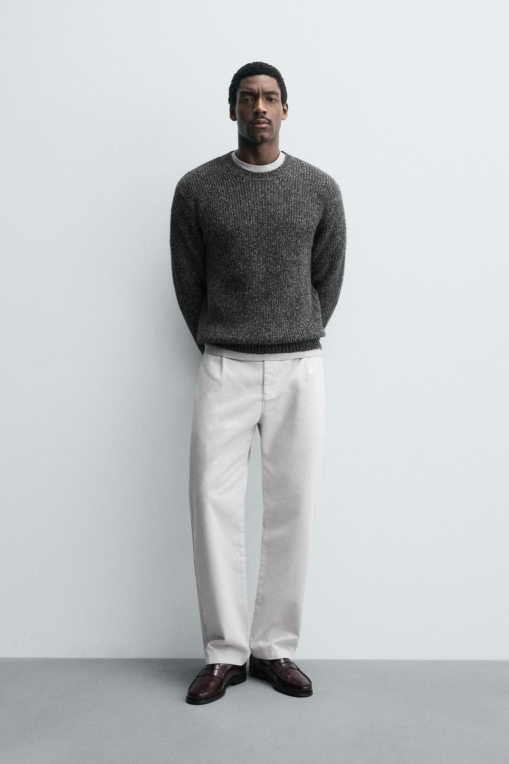 ЖЕМЧУЖНЫЙ ВЯЗАНЫЙ ДЖЕМПЕР