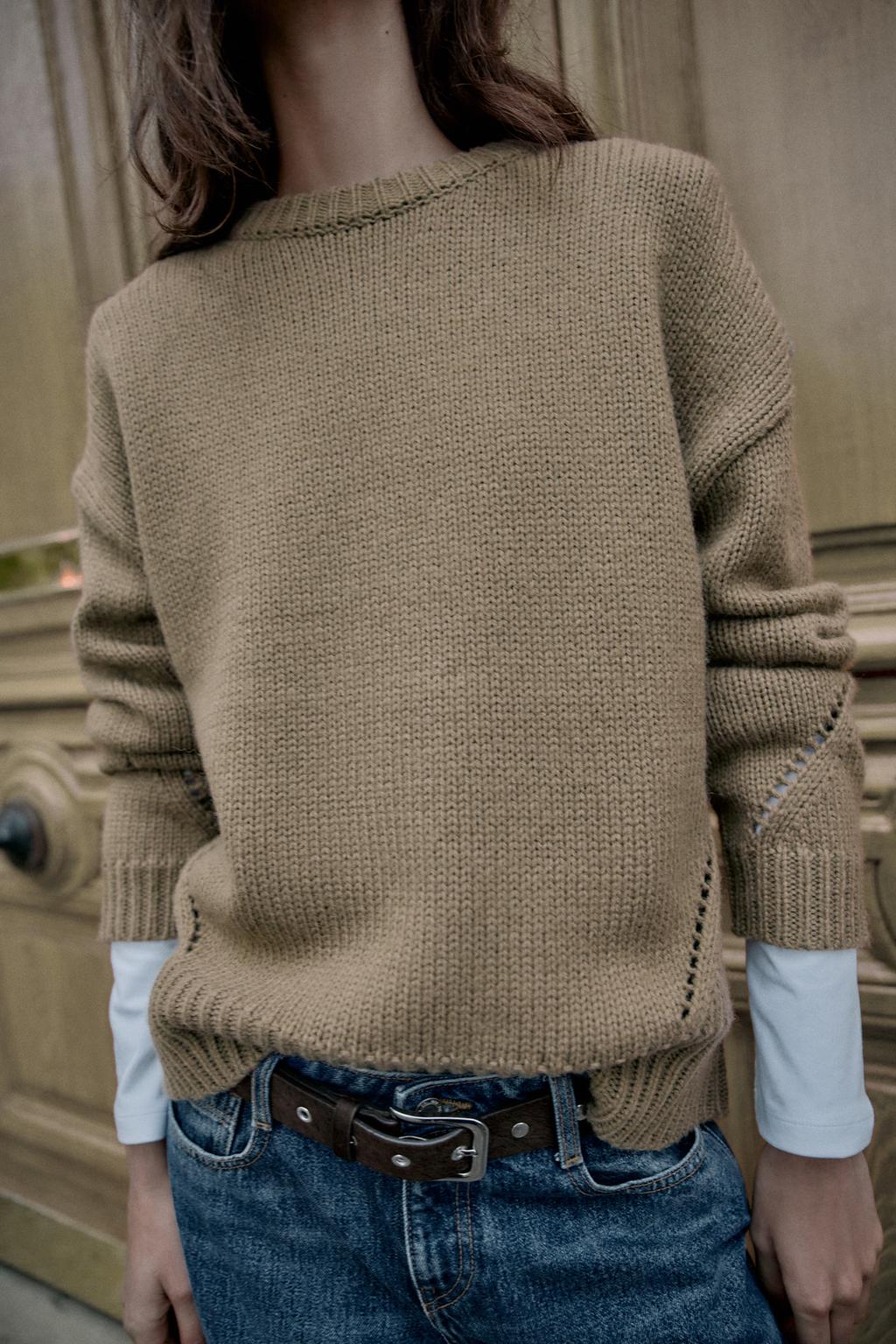 ПРЯМОЙ ВЯЗАНЫЙ ДЖЕМПЕР