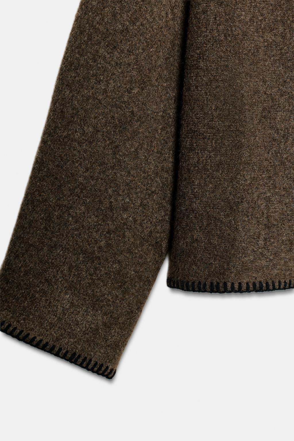 ДЖЕМПЕР ВЯЗАНЫЙ, КОНТРАСТНАЯ ОТСТРОЧКА