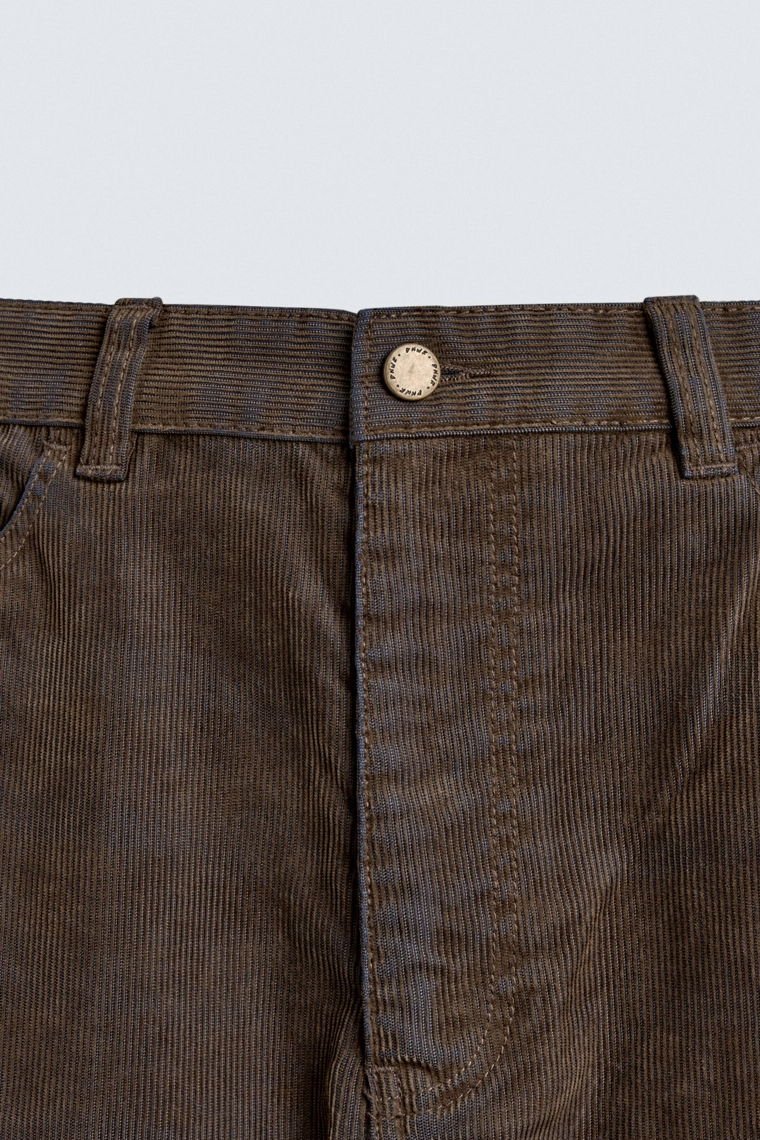 Брюки багги из вельвета