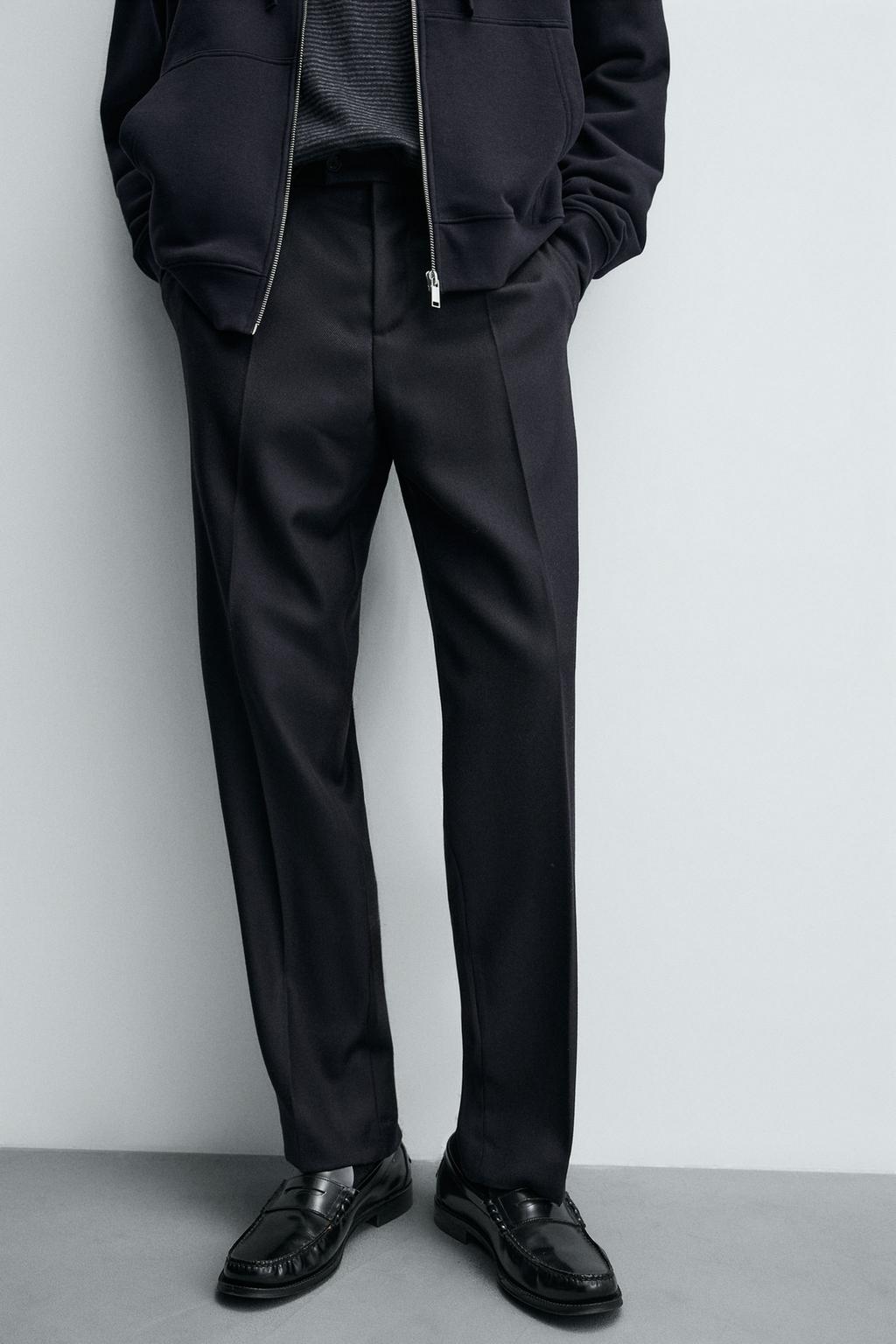 БРЮКИ ИЗ 100% РЕЛЬЕФНОЙ ШЕРСТИ