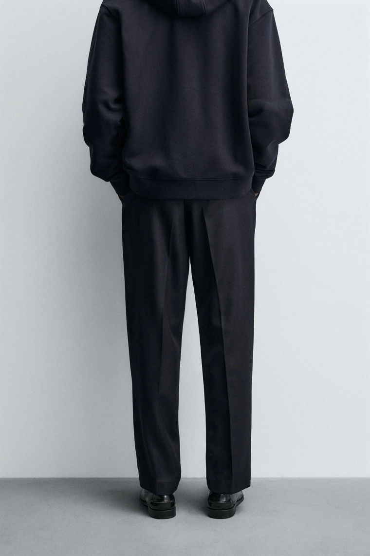 Брюки из 100% шерсти с текстурой